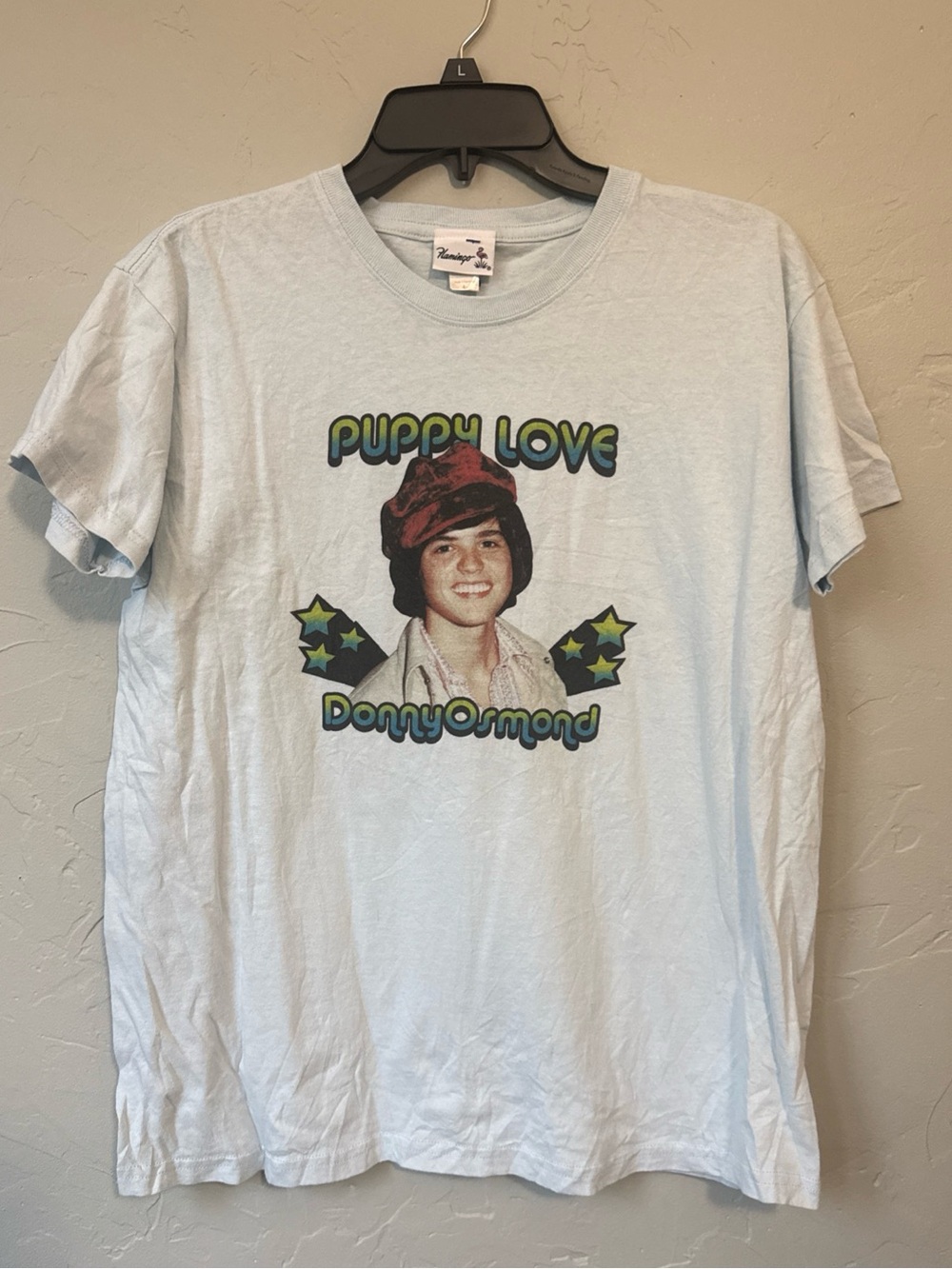 Donny And Marie Osmond “Puppy Love” Flamingo Las Vegas Teal Shirt Size Large
